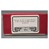 Palace Car Company HO Scale Brass Denver & Rio Grande Western 5 Sec-5 Rmt-6 DBR Sleeper #1270/73