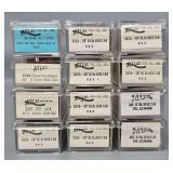 Twelve Assorted Atlas N Scale Box Cars in Clear Cases