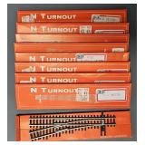 Fifteen Shinohara N Scale #6 Left Hand Switches in Original Boxes