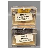 Two AHM Large N Scale Covered Hoppers in Clear Cases