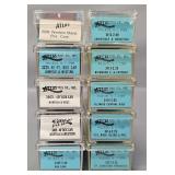 Ten Atlas N Scale Box Cars in Clear Cases