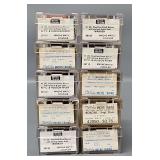 Ten Kadee Micro-Trains N Scale Box Cars in Clear Cases