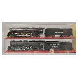 Two MRC N scale 2-8-4 Berkshire Steam locomotives in original boxes