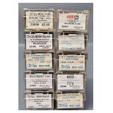 Ten Kadee Micro-Trains N Scale Box Cars in Clear Cases