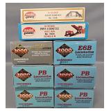 Six Life-Like Proto 2000 HO scale unpowered diesel locomotive B units plus N scale accessories in original boxes