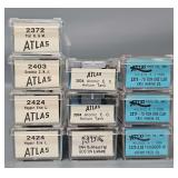 Ten Atlas N Scale Freight Cars in Clear Cases