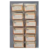 Twelve Different Con-Cor N Scale PRR 60 ft Box Cars in Clear Cases