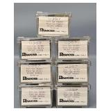 Seven Identical Rivarossi N Scale Railway Express Refrigerator Cars in Clear Cases