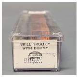 Model Power N Scale Brill Trolley with Dummy in Clear Case 7506