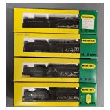 Four Minitrix N Scale Pennsylvania Railroad Steam Locomotives in original boxes
