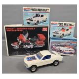 Group of Mixed Scale Model Kits and a Tootsietoy Plastic Ford Mustang