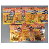 Seven Matchbox Action Packs on Blister Cards