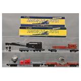Four American Flyer S gauge Work Wrain Cars with two Original Boxes