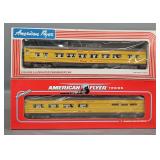 Two American Flyer S Gauge Union Pacific Add-on Passenger Cars in Original Boxes