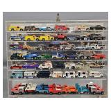 Mixed 1/64 in Die cast a Plexiglass Collectors Case