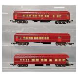 American Flyer S gauge Green Heavyweight Passenger Car Set