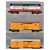 Three American Flyer S gauge Freight Cars