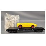 Unrun American Flyer S gauge 24578 New Haven Flat Car with Unbuilt Corvette kit
