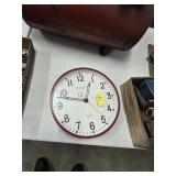 STERLING  & NOBLE WALL CLOCK - RED FRAME