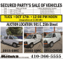 SECURED PARTY'S SALE OF VEHICLES