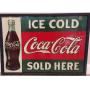 Porcelain Coca Cola Luncheonette Double Sided Sign