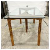 MCM SCULPTURAL 2 PC WOOD DINING TABLE BASE