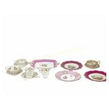 EARLY 19TH C. H&R DANIEL DISHES CUPS & SAUCERS