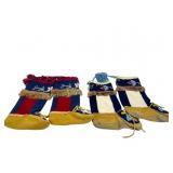 2 PAIRS VINTAGE BEADED LEATHER MUKLUKS