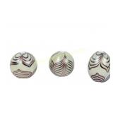 3 MURANO CASED URANIUM GLASS PAPERWEIGHTS