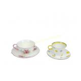 TWO SHELLEY TEACUPS AND SAUCERS