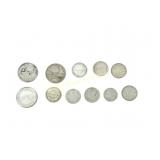 CDN SILVER COINS (1918-1967)+ ENGLISH 1918 3 PENCE