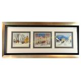 CLARENCE GAGNON - FRAMED TRIO LTD. ED. LITHOGRAPHS