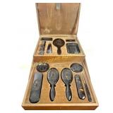 EARLY 20TH C. FAUX TORTOISE SHELL VANITY SET