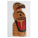TOM WILLIAMS - CARVED EAGLE SALMON PLAQUE