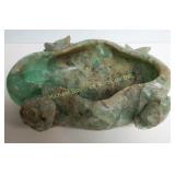 ANTIQUE CHINESE CHRYSOPRASE FLUORITE BOWL