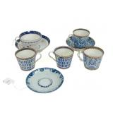WORCESTER 18TH C. FIRST PERIOD & FLIGHT TEACUPS +