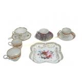 5 WORCESTER FLIGHT BARR & FBB CUPS & SAUCERS