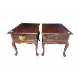 PAIR GIBBARD SOLID MAHOGANY SIDE TABLES
