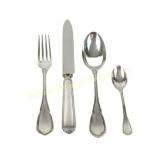 ANTIQUE .800 SILVER FOUR PIECE FLATWARE SETTING