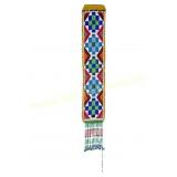 FIRST NATIONS GEOMETRIC BEADED WALL HANGING