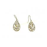 14K GOLD & DIAMOND TEARDROP EARRINGS