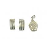 STERLING PERFUME PENDANT AND EARRINGS