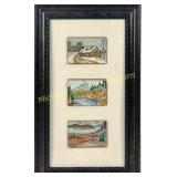 SIDNEY CHARLES MOONEY -OIL ON BOARD MINIATURE TRIO