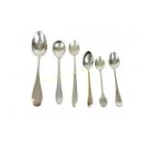 LOT SIX ASSORTED STERLING SPOONS