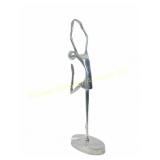 SILVER METAL DANCER SCULPTURE
