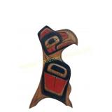 DON MCLEAY - CARVED CEDAR EAGLE PLAQUE