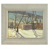 RALPH WALLACE BURTON - OIL ON WOOD PANEL