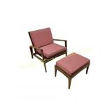 MCM SCANDINAVIAN LOUNGE CHAIR AND OTTOMAN