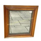 RECTANGULAR OAK FRAMED MIRROR