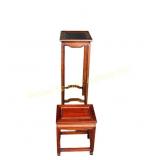 TWO CHINESE WOOD PLANT STANDS